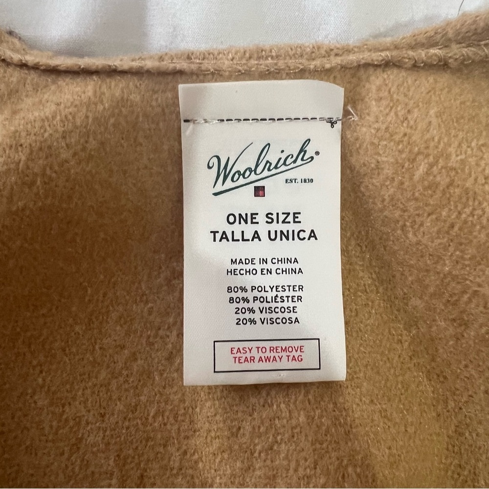 Woolrich Plaid Blanket Wrap Shawl One Size Fringe Cozy Soft Hygge Winter… - Picture 3 of 6